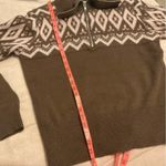Woven Heart  Brown medium winter sweater Photo 12