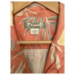 Tommy Bahama Top Womens Small Orange Coral Silk Floral Tropical Hawaiian Beach Photo 2
