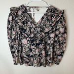 ST. ROCHE Hatfield Top in Belladonna Print boho bohemian floral flowers 6 Black Photo 0