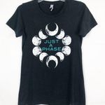 Women’s Moon Phases Black Short Sleeve T Photo 0