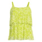Lands' End Lands’ End Chlorine Resistant Mesh Scoop Neck Tiered Tankini Top Photo 1