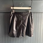 Bishop and Young  Shiny Black Faux Leather Mini Skirt Photo 1