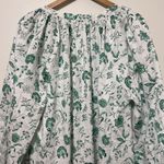 LAKE The Brunch Dress in Meadow Vines Floral White Midi Dress Size XL Green Photo 6