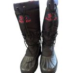 Arctic Cat Tall Winter Snowmobile Winter Boots Size 7 Navy Red Lace Up No Packs Blue Photo 0