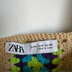 ZARA Crochet Knit Top Women’s size Medium Multicolor granny square cropped tank Photo 3