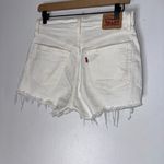 Levi's Levi’s 501 White Cut Off Jean Shorts Size‎ 29 Distressed Photo 1