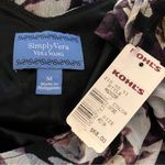 Vera Wang Simply Vera  Floral Chiffon Knee Length Dress Oxford M Photo 4