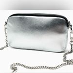 ZARA NWT Silver Metallic Shoulder Bag Photo 3