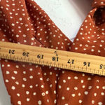 Lush Clothing Lush Sm Rust Brown Polka Dot Long Sleeve Midi Dress with Belt‎ Preppy Old Money Photo 3