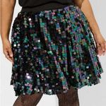 Torrid Mini Pailettes Sequin High Waist A-Line Side Pockets Mini Skirt Size 2X Photo 1