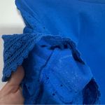 Talbots  Royal Blue Cotton Shirt Dress‎ Knee Length Size X-Large Petite Photo 6