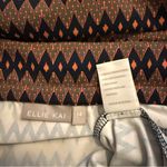 EUC Ellie Kai Ikat Print Ellie Foldover Waistband Stretch Knit Skirt Black Size 14 Photo 3