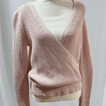 Abercrombie & Fitch women’s pink faux wrap sweater Small Photo 0