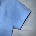 Gym Exercise Sky Blue Cropped Short Sleeve Stretchy Athletic Top Medium Photo 7