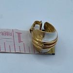 Trifari Vintage Crown  teardrop shaped hoops. Clip style Photo 6