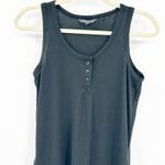 Toad & Co Womens Lounge Hemp Blend‎ Piru Henley Midi Tank Dress Size XS Pockets Black Photo 2