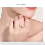 New! Gorgeous gold twisted shaped faux diamond engagement ring! Silver Photo 3