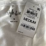 Style & Co Medium Top Dolman Sleeves Scoop Neck Burnout Fabric Writing Sheer New Photo 5