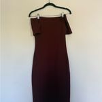 Reformation burgundy off the shoulder dress Photo 6