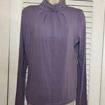 Talbots lavender gathered neck turtleneck S 95% rayon 5% spandex Super Soft Photo 0