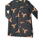 Diane Von Furstenberg  Womens Aurora Silk Shirt Dress Phoenix Bird Print Size Med Photo 5