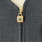 St. John  Dark Blue Short Sleeve Top with Metallic Details Sz 2 Photo 5