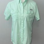 Columbia  PFG Mint Green Cay Bahama Short Button-Down Shirt Women's Medium Photo 0