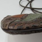 Vintage Original by Caprice Snake Print Patchwork Shoulder Bag USA Made Hippie Brown Photo 4