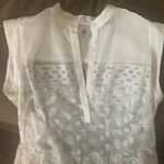 CAbi Elegant White Lace Sleeveless Top Prudence by Photo 4