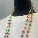 Multicolor Beaded Necklace vintage green & orange Photo 1