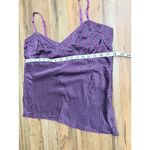 EXPRESS Silk Camisole Tank Top Purple Geometric Print 92% Silk Women's Large Photo 5