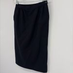 Pendleton Vintage Lined Black Virgin Wool Pencil Skirt 8 Academia Office Classic Photo 1