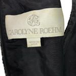 CAROLYNE ROEHM Vintage metallic print high neck formal gown dress S/M 6 Black Size M Photo 8