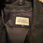 Leather Warehouse~ Women's Full Length Leather Coat~ Size Large~ Black~Vintage Black Photo 6