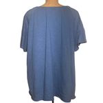 Source Unknown Blue Women's Top short sleeve embroidered v-neck line size 2x Photo 2
