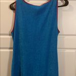 Vintage Dutchess Terry Cloth Maxi Dress Medium Asymmetrical Pool Coverup Blue Photo 4