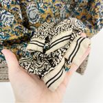 Faherty Fairfield Border Naomi Blouse Top Button Front Size Medium Photo 7