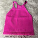Free People Happiness Runs Long Crop Tank PINK Photo 0