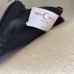 Miss Circle Black Lace Corset Velvet Ruffle High Slit Maxi Dress, Size XS Photo 5