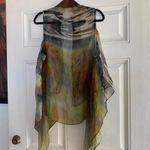 Silk‎ colorful vest Cardigan Green Size M Photo 3