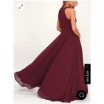 Lulus  Picture Perfect Burgundy Lace Maxi Dress Size Small Photo 1