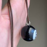 Handmade big 8 ball y2k grunge funky unisex simple brown necklace🎲8️⃣🖤 Photo 3