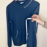 Peloton Navy Blue ELEVATE Pocket Crewneck Pullover Sweatshirt Womens Small soft Photo 5