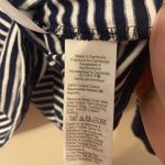 J.Crew Womens  Slub Cotton Blue White Striped Long Sleeve Pocket Tee Size Medium Photo 2