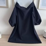 Maria Pinto Dress Womens Large Durga Mini Tunic Scuba Lagenlook Sculpted Sleeve Black Photo 2