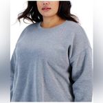 Ideology NEW ID Solid Crewneck Fleece Sweatshirt in Heather Grey, Plus Size 2X, New w/Tag Photo 1