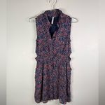 Pepe Jeans Navy Floral Sleeveless Button-Front Dress with Pockets Photo 1