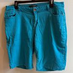 Baccini  | Bright Blue Teal Bermuda Shorts w/ Pockets Size 16W Photo 0