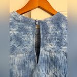 Allison New York Women Lulu Mini Dress Indigo Blue Dye Lace Cotton Size Small Photo 7