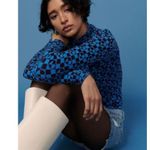 Urban Outfitters  Ellie Printed Pullover Sweater Blue Size Medium Photo 4